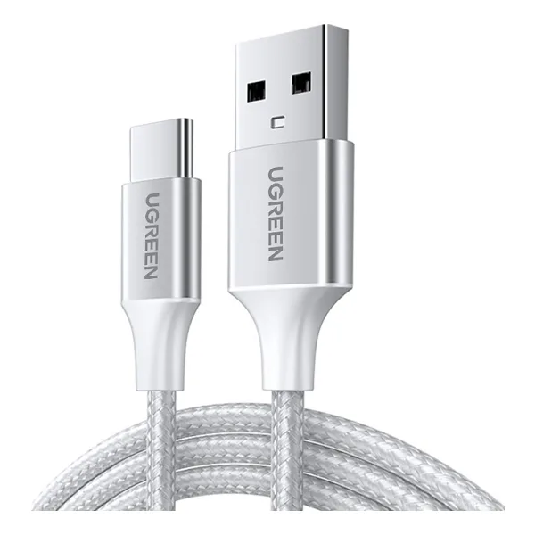 Ugreen 60409 3 M Beyaz USB To Type-C Hızlı Şarj Kablosu