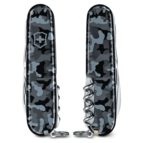 Victorinox Huntsman 1.3713.942 Mavi Kamuflaj 15 Fonksiyonlu Çok Amaçlı Çakı