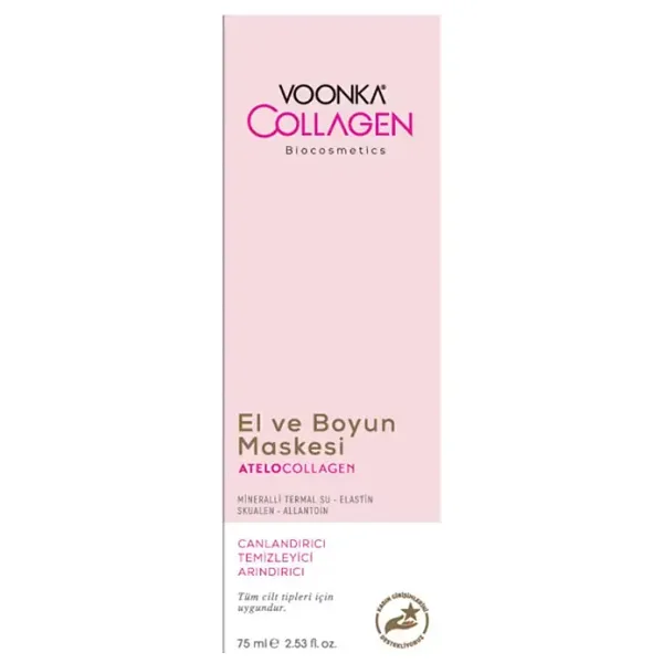 Voonka Collagen Atelocollagen 75 ml Boyun ve El Maskesi