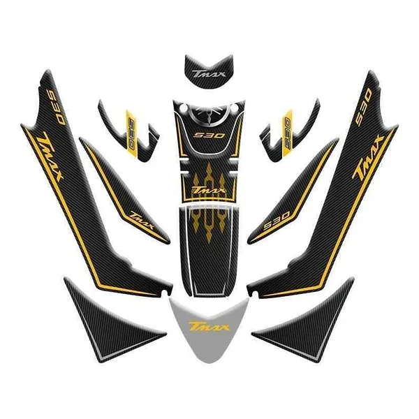 Yamaha Tmax 530 2017 - 2021 Uyumlu Tank Pad Set 003
