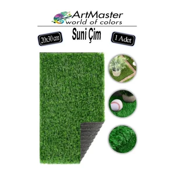 Yapay Çim 20X30 Cm 1 Adet A4 Boyutunda Dekoratif Maket Çim Yapay Çim Halı Teraryum Suni Çim Süsleme