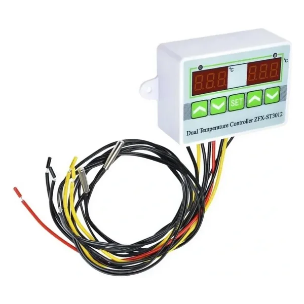ZFX-ST3012 220V Çift Röle Çıkışlı Termostat - Sıcaklık Kontrol Cihazı