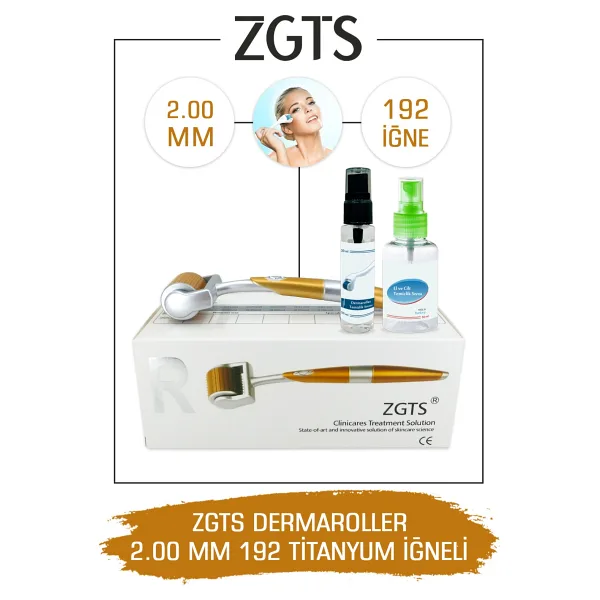 Zgts Gold Line 2.00mm Titanyum 192 İğneli Derma Roller