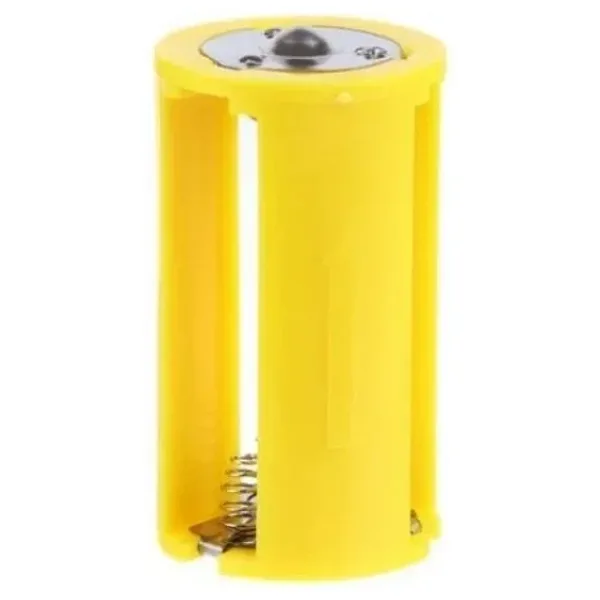3'lü AA Pil Yuvası - 1.5V Paralel D-Tip Pil Dönüştürücü Sarı