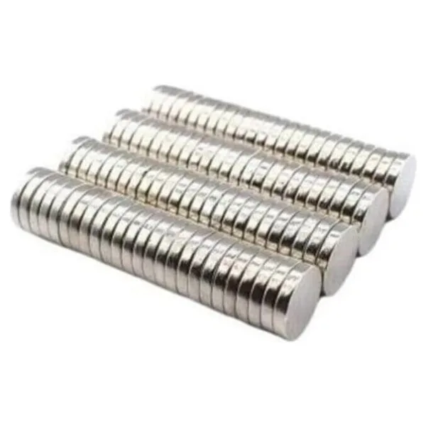 50 Adet 10X2MM Yuvarlak Neodyum Mıknatıs Güçlü Magnet Nikel Kaplamalı ( Lisinya )