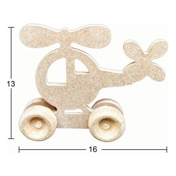 Ahşap Oyuncak Helikopter 16X13cm Oy104