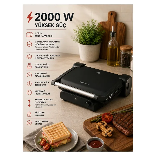 Arçelik TM 6046 Resital 2400 W Tost Makinesi