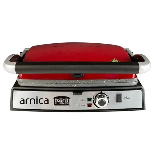 Arnica Tostit Maxi Granit Kırmızı 2000 W Tost Makinesi