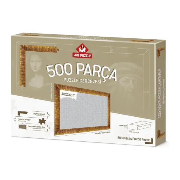 Art Puzzle 500 Parça Altın Demonte Puzzle Çerçevesi