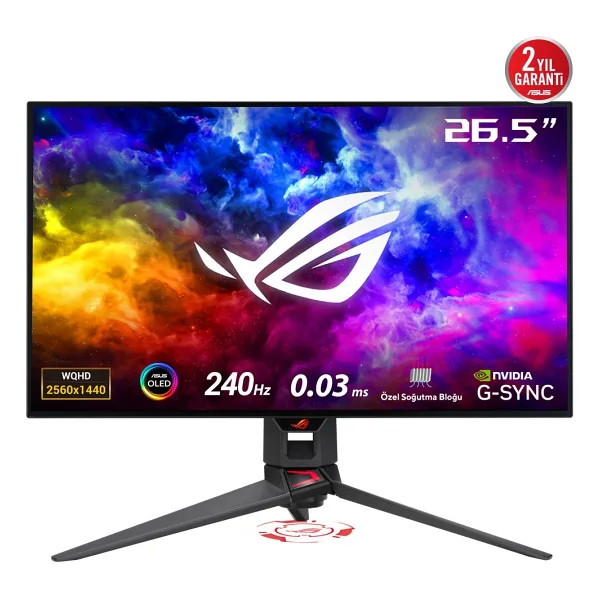 Asus ROG Swift PG27AQDM 27" 0.03 ms 2K Pivot 240 Hz OLED Oyuncu Monitörü