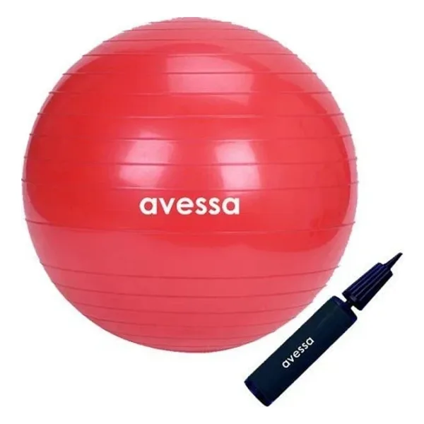 Avessa 65 cm Pompalı Kırmızı Pilates Topu