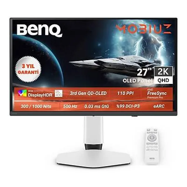 BenQ Mobiuz EX271QZ 27" 0.03 ms 2K 500 Hz OLED Oyuncu Monitörü