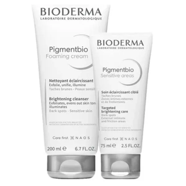 Bioderma Pigmentbio Sensitive Areas 75 ml + Pigmentbio Foaming Cream 200 ml Set