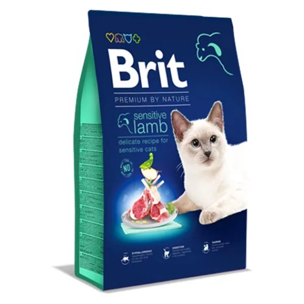 Brit Premium Sensitive Kuzu Etli 8 kg Yetişkin Kedi Maması