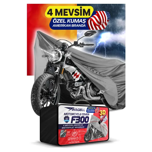 Budge Kymco Xtown 250 Ct Amerikan Fitilli Motosiklet Brandası Çadır Örtü - Miflonlu