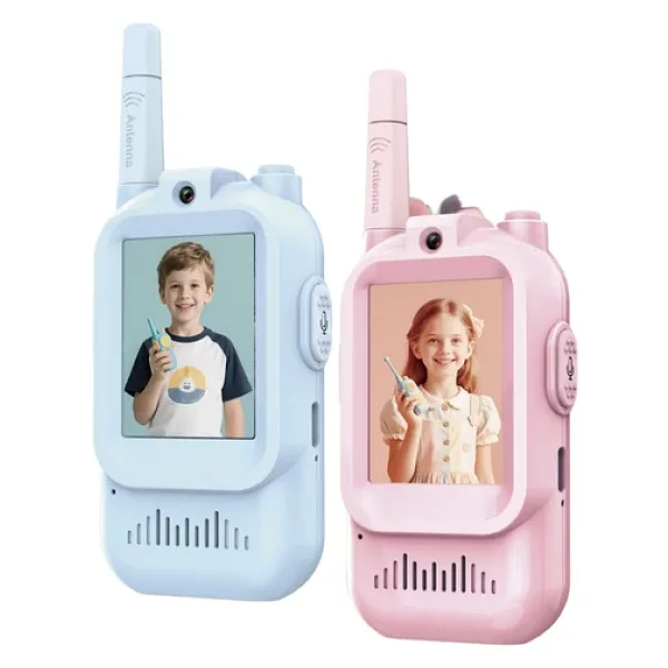 Çocuk Telsizi Video Walkie Talkie - Şarjlı Video İnterkom Oyuncak, 2'Li Paket
