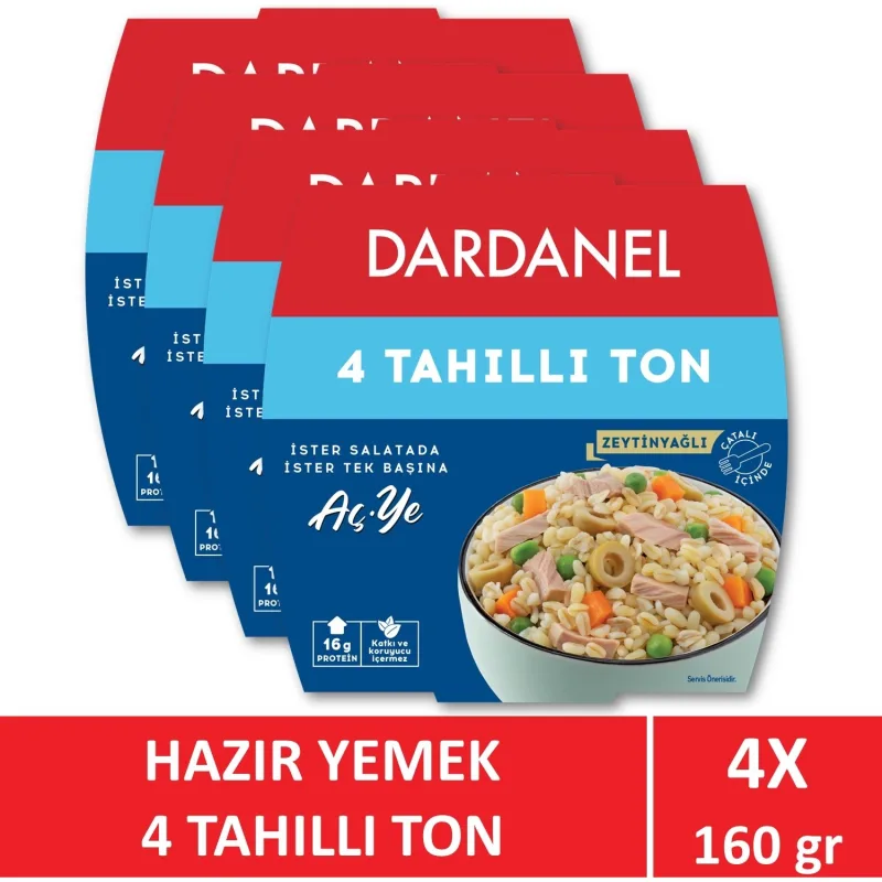 Dardanel Aç Ye 4 Tahıllı Ton 160 gr 4'lü