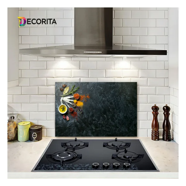 DECORITA Baharat Çeşnisi Cam Ocak Arkası Koruyucu