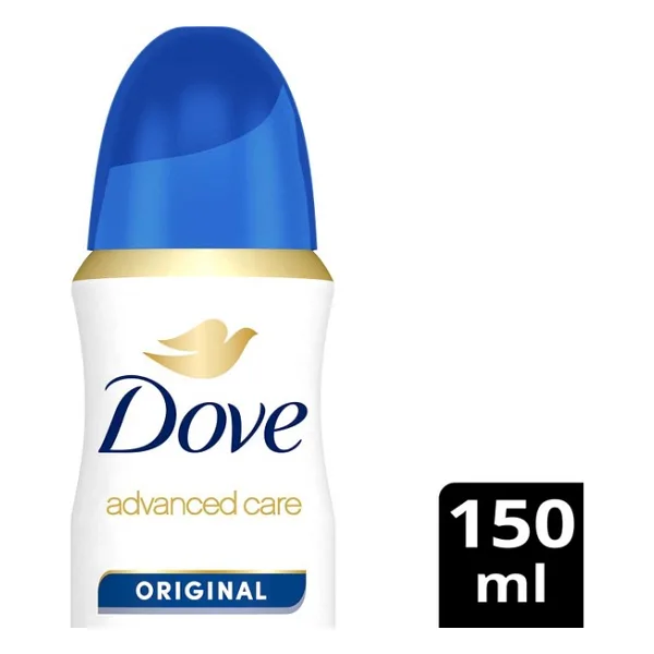 Dove Kadın Sprey Deodorant Original 150 ml - 72 Saat Koruma, Pro-Ceramid, %0 Alkol, Hassas Ciltlere Uygun