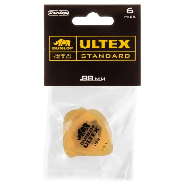 Dunlop Ultex 421P088 Standart, 0,88 mm Gitar Penaları, 6'lı Paket