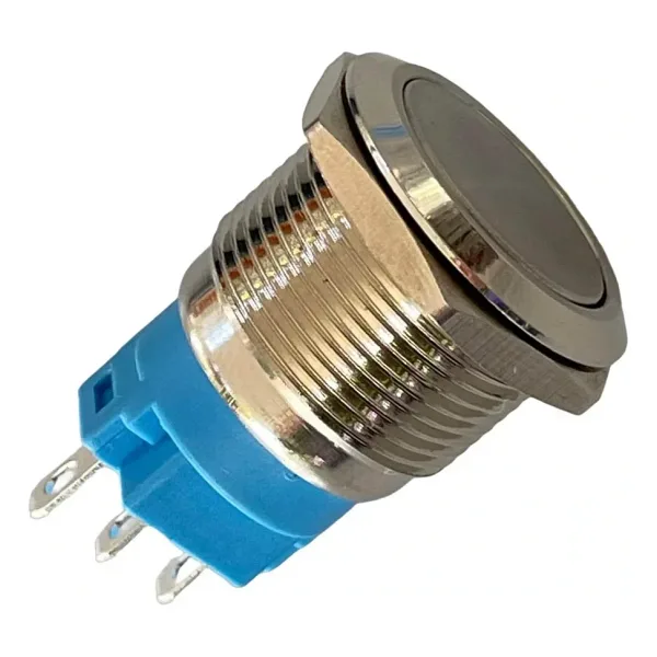 E65 19mm Metal Kalıcılı Buton Düz Kafa Ledsiz 1NO/1NC