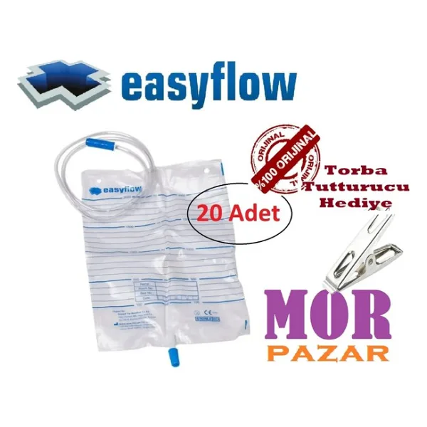 Easyflow Musluklu Steril Idrar Torbası 2000 Ml ( 20'li Paket )