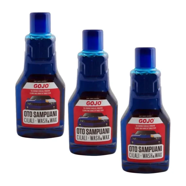 Gojo Cilalı Oto Şampuanı 1 Litre 3'lü Paket + Sünger