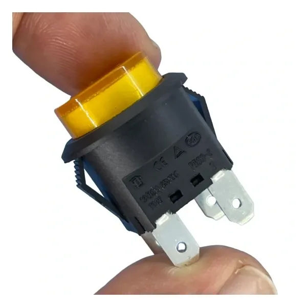 IC-180N Buton Plastik 22mm 12V 4P Sarı