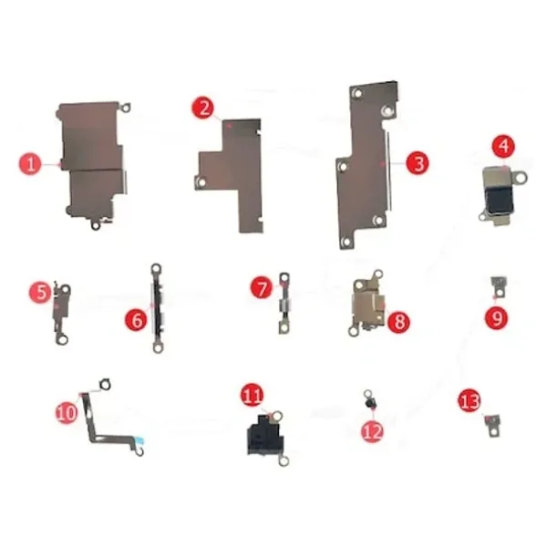 İphone 12 Mini Anakart İç Metal Braket Demir Seti