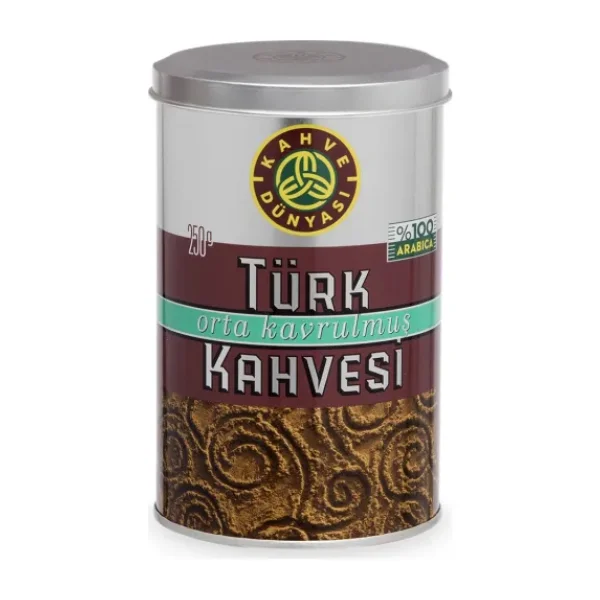 Kahve Dünyası Orta Kavrulmuş Teneke Kutu Türk Kahvesi 250 gr