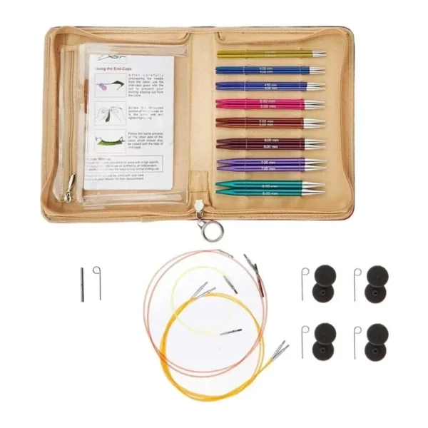 KnitPro Zing Değiştirilebilir Misinalı Deluxe Şiş Seti - 47424