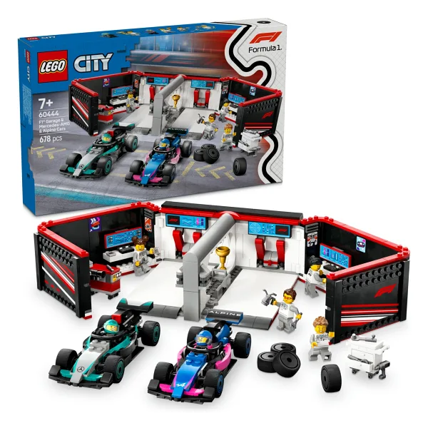 Lego 60444 City F1 Garajı ve Mercedes-AMG ve Alpine Arabaları