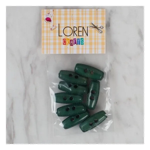 Loren Crafts Yeşil 8 Li Çoban Düğmesi - 92