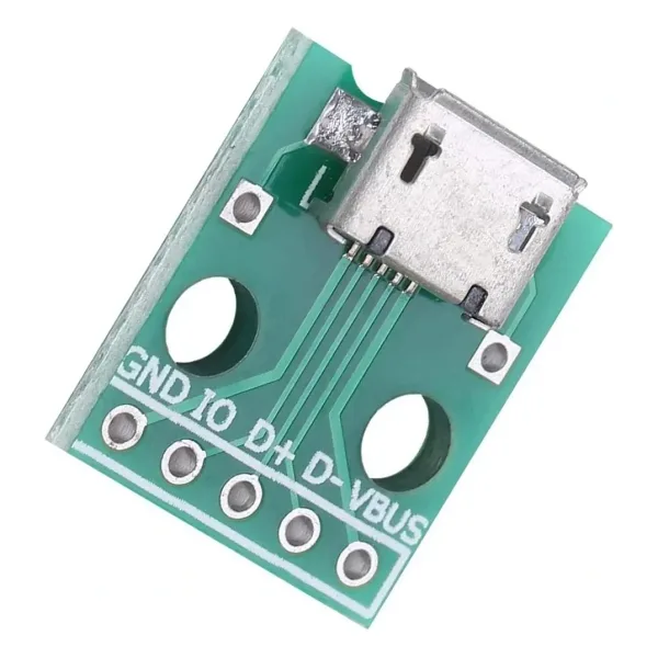 Mikro Usb Dip Dönüştürücü - Dişi - Çevirici 2.54mm