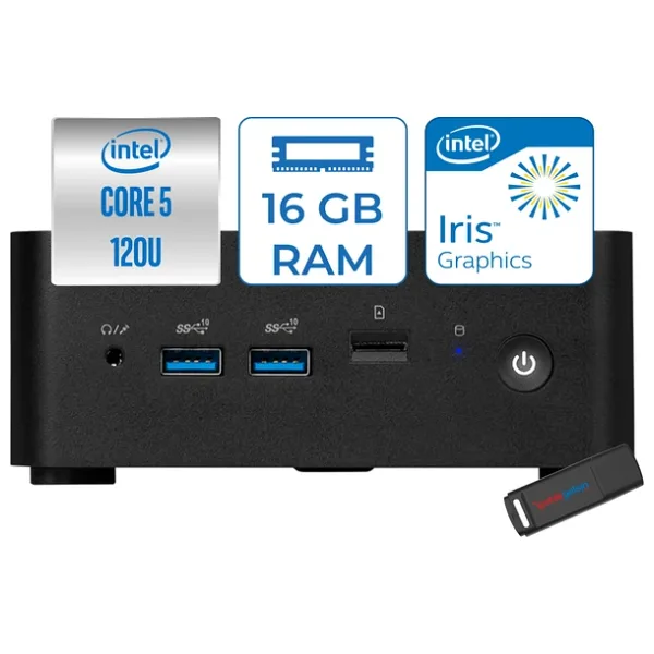 Msı Cubı Nuc Intel Core 5 120U 16Gb Ddr5 2Tb Ssd Iris Xe Graphics Windows 11 Home Mini Bilgisayar 1M013beuh03 + Zettausbbellek