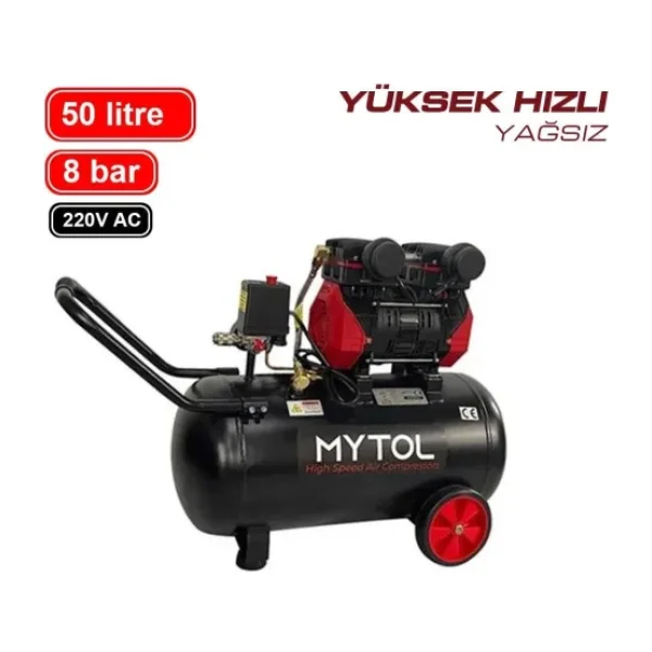 Mytol MYK0501 1.5 Hp Yüksek Hızlı Sessiz 50 lt Hava Kompresörü