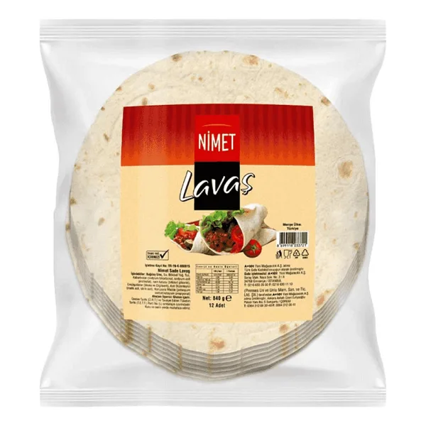 Nimet 840 gr 12'li Lavaş Ekmeği