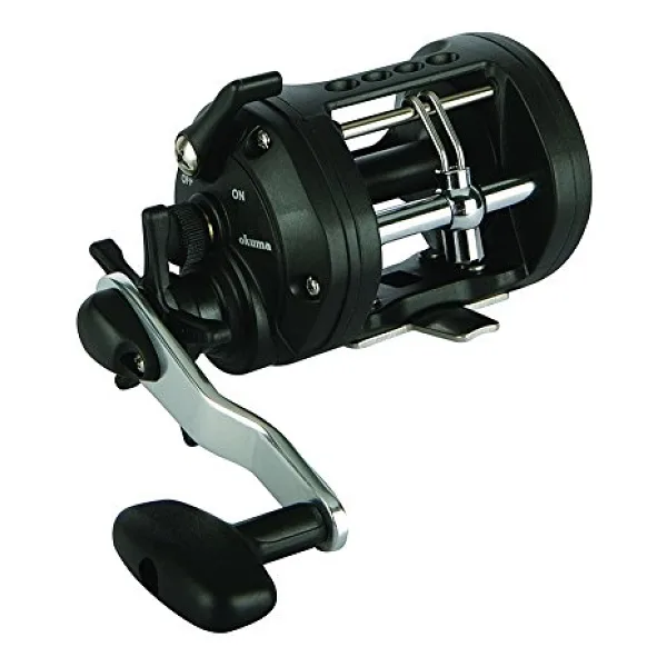 OKUMA Üniseks Yetişkin CLX-300La Classic Levelwind Star Drag Casting rulosu, 300 rulo boyutu, 3,8:1 çeviri, 61 cm teslim alma oranı, 7,7 kg maks. çekme, sağ el, siyah