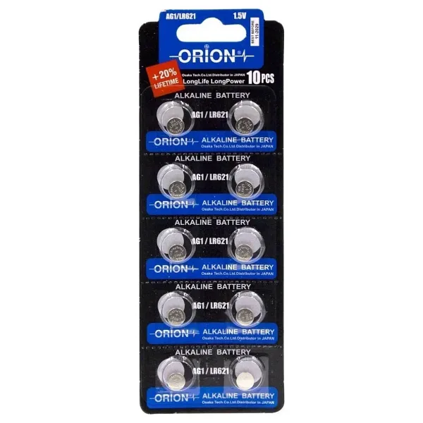 Orion Ag1 LR621 364A 1.5V Alkalin Pil 10'lu