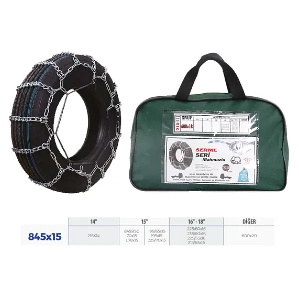 Patinaj Zinciri Minibüs Ve Kamyonet Serme 650X16 Zincir Ebatları İçin Resime Bakınız