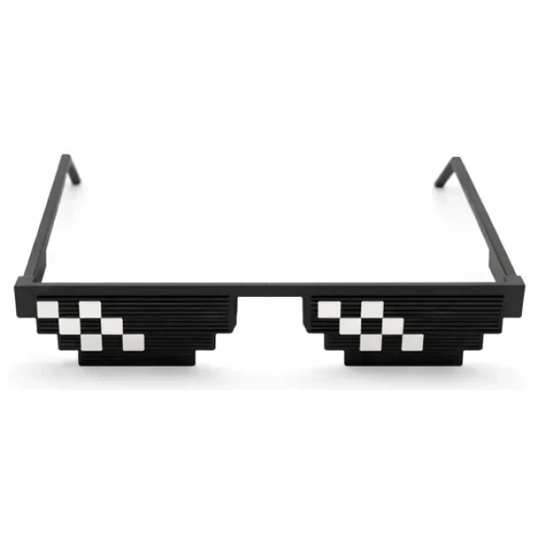 Pixel Thug Life Gözlük Deal With It 8-Bit Piksel Tasarım Eğlenceli Parti & Sosyal Medya