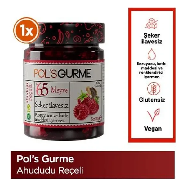 Pol's Gurme Chia Tohumlu Şeker İlavesiz Ahududu Reçeli 285 gr
