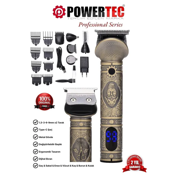 Powertec TR-1000 6in1 Erkek Bakım Seti