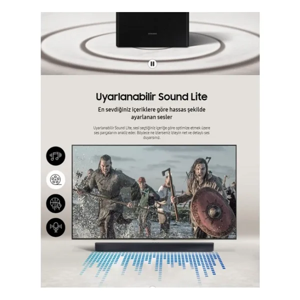 Samsung 220W Güçlü 4.1 Kanal Ev Sinema Sistemi Bluetooth Özelliği ile Modern Tasarım - Siyah