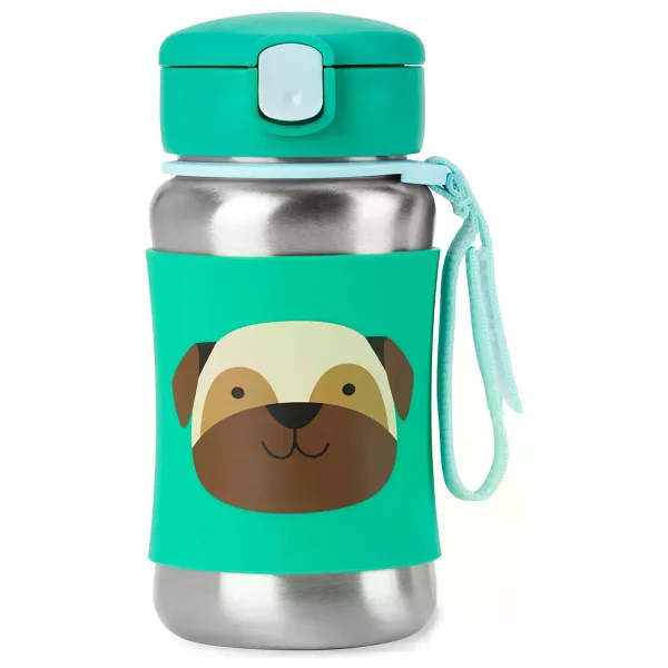 Skip Hop Zoo Köpek 350 ml Pipetli Paslanmaz Çelik Suluk