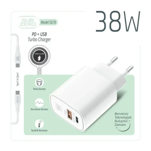 Subzero Sg76 38 W Type-C Kablolu Hızlı Şarj Aleti