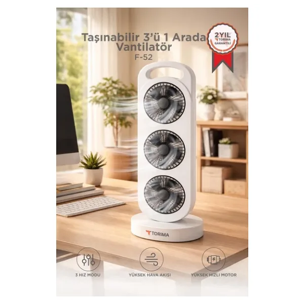 Torima F-52 Kule Tipi Masaüstü Vantilatör