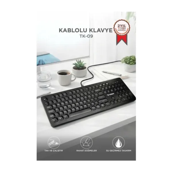 Torima TK-09 Siyah Kablolu Klavye