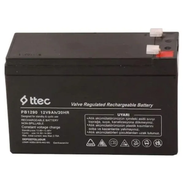 TTEC PLUS Ttec 12 Volt 9 Amper Kuru Akü 12v 9a