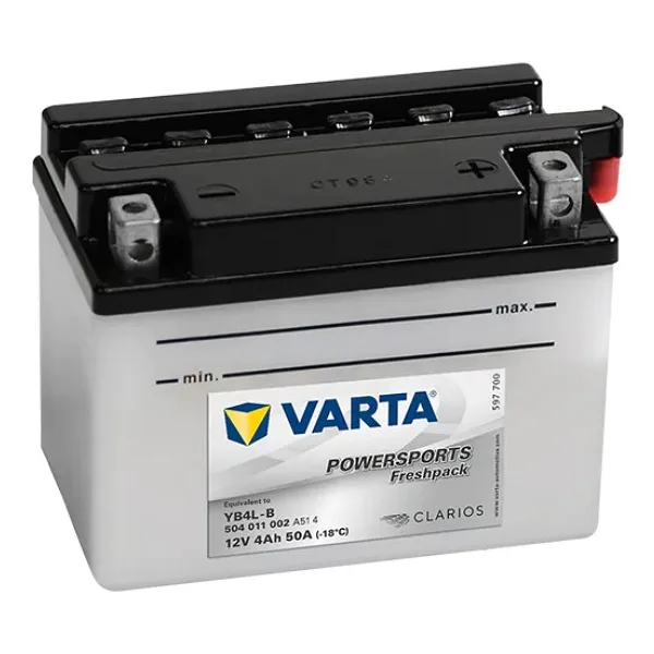 Varta Powersports Freschpack YB4L-BS 12 V 4 Ah 50 CCA Motosiklet Aküsü
